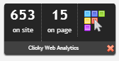 The on-site analytics widget