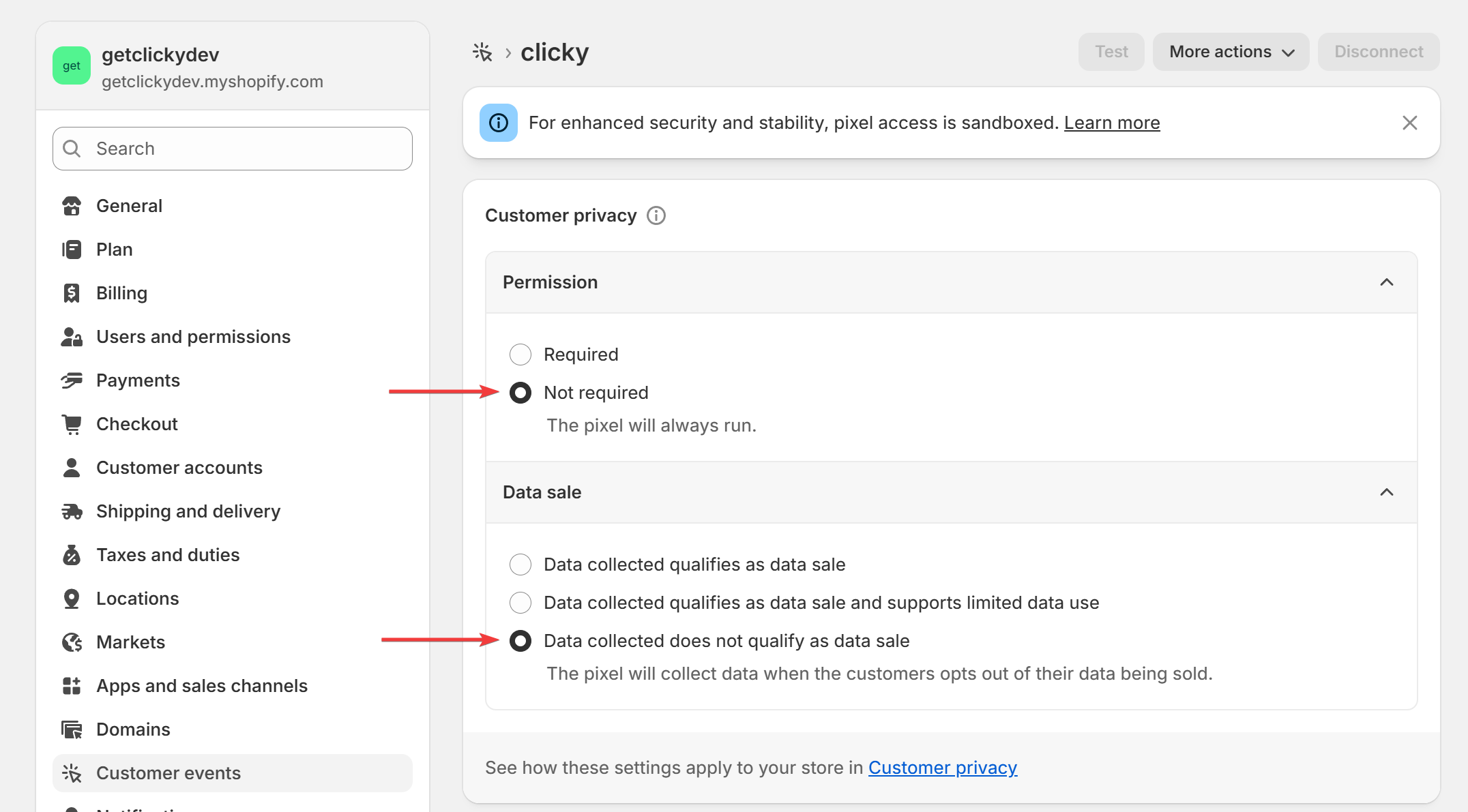 Shopify privacy
